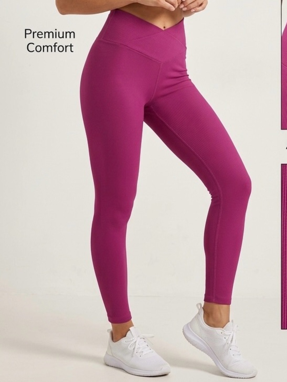 Anna & Ava Ribbed Crossover Leggings
